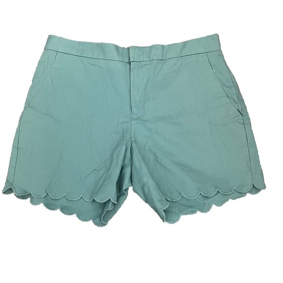 Banana Republic Factory Pants - New Banana Republic Factory Scalloped Green Professional Preppy Shorts - 6